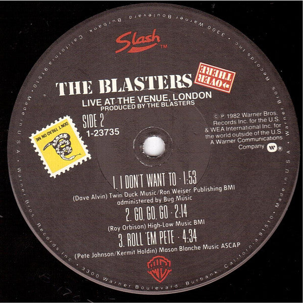 The Blasters : Over There (Live At The Venue, London) (LP, MiniAlbum)