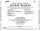 Jackie McLean : Swing, Swang, Swingin' (CD, Album, Ltd, RE, RM, SBM)