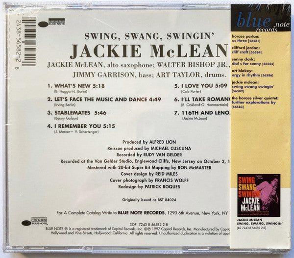 Jackie McLean : Swing, Swang, Swingin' (CD, Album, Ltd, RE, RM, SBM)