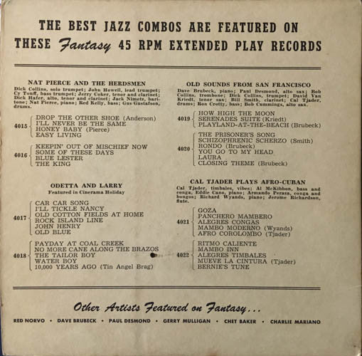 Cal Tjader : Cal Tjader Plays Afro-Cuban Volume 2 (7", EP)