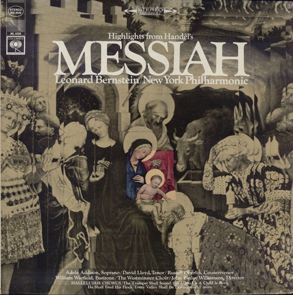 Leonard Bernstein, New York Philharmonic : Highlights From Handel's Messiah (LP, Album)