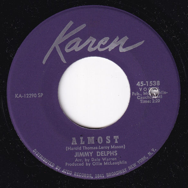 Jimmy Delphs : Don't Sign The Paper / Almost (7", Single, SP )