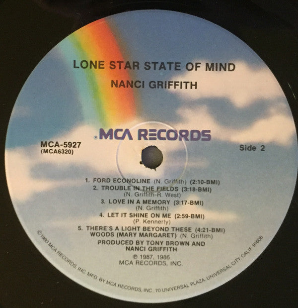 Nanci Griffith : Lone Star State Of Mind (LP, Album)