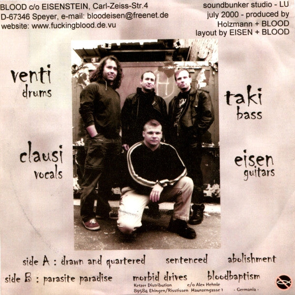 Blood (5) : Massacre (7", Ltd, RP, Gre)