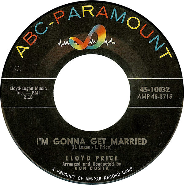 Lloyd Price : I'm Gonna Get Married (7", Single)