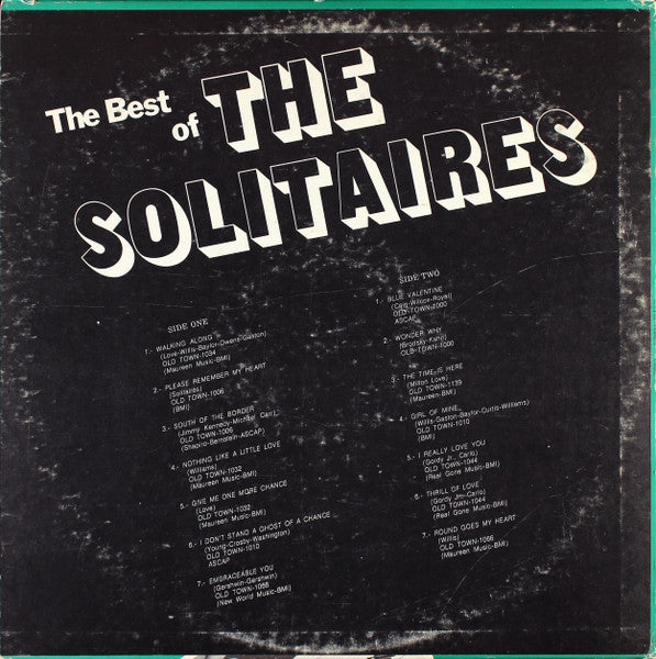The Solitaires : The Best Of The Solitaires  (LP, Comp, Gre)