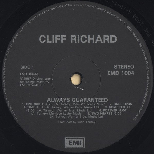 Cliff Richard : Always Guaranteed (LP, Album)