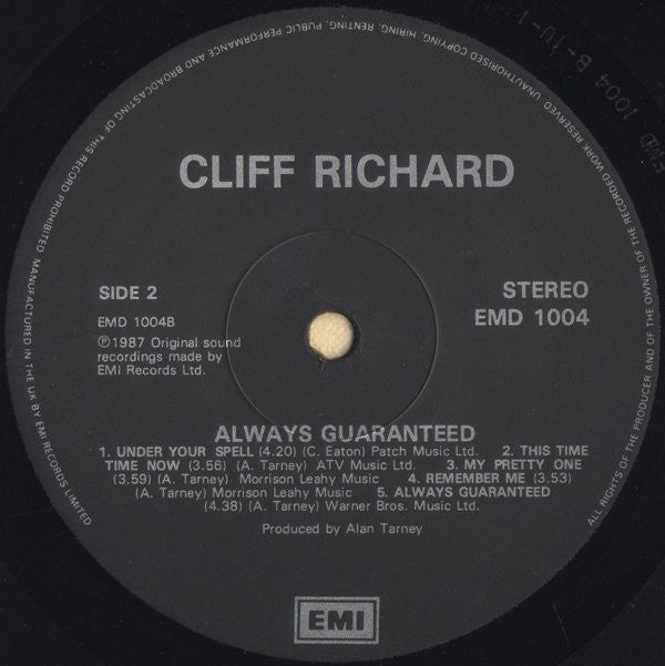 Cliff Richard : Always Guaranteed (LP, Album)