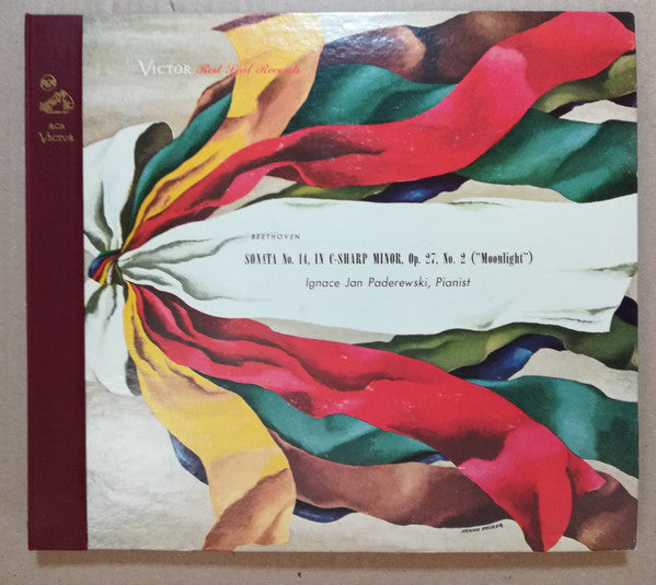 Ludwig van Beethoven - Ignacy Jan Paderewski : Sonata No. 14, In C Sharp Minor, Op. 27, No. 2 ("Moonlight") (2xShellac, 12", Album, RE)