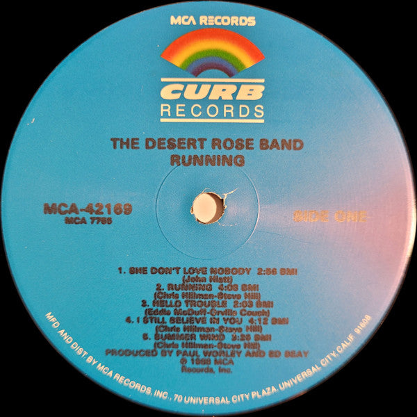 Desert Rose Band : Running (LP, Album, Glo)