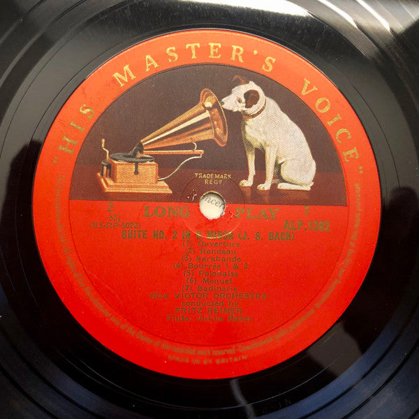 J. S. Bach* - Julius Baker, Fritz Reiner , Conducting The RCA Victor Chamber Orchestra : The Four Orchestral Suites (LP, Mono)