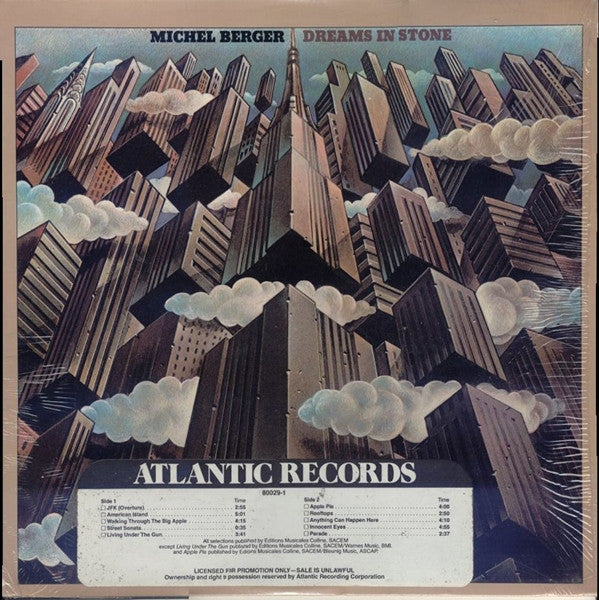 Michel Berger : Dreams In Stone (LP, Album, All)