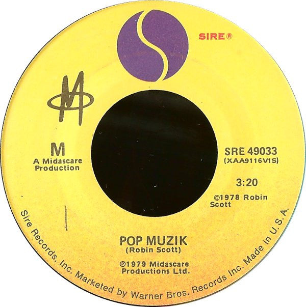 M (2) : Pop Muzik (7", Single)
