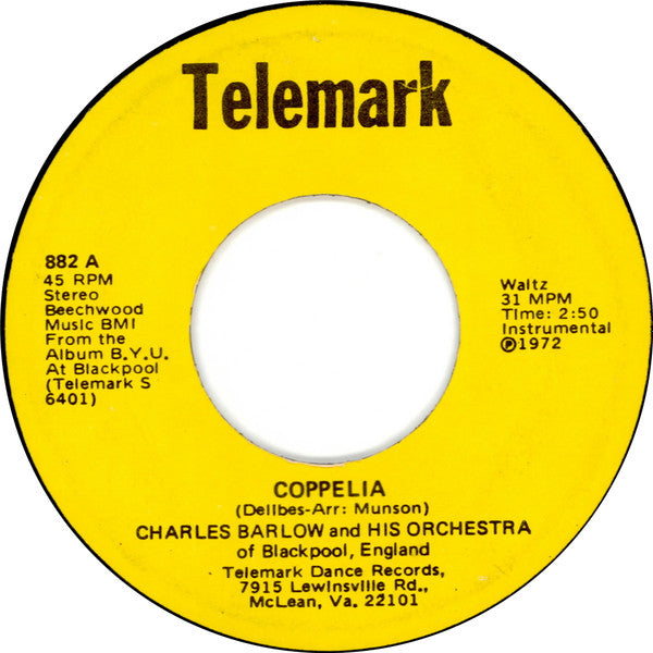 Charles Barlow And His Orchestra : Coppelia / All Kinds Of Everything (7", Single)