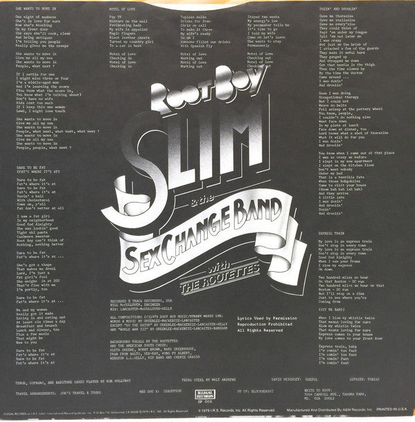 Rootboy Slim And The Sex Change Band With The Rootettes : Zoom (LP, Album)