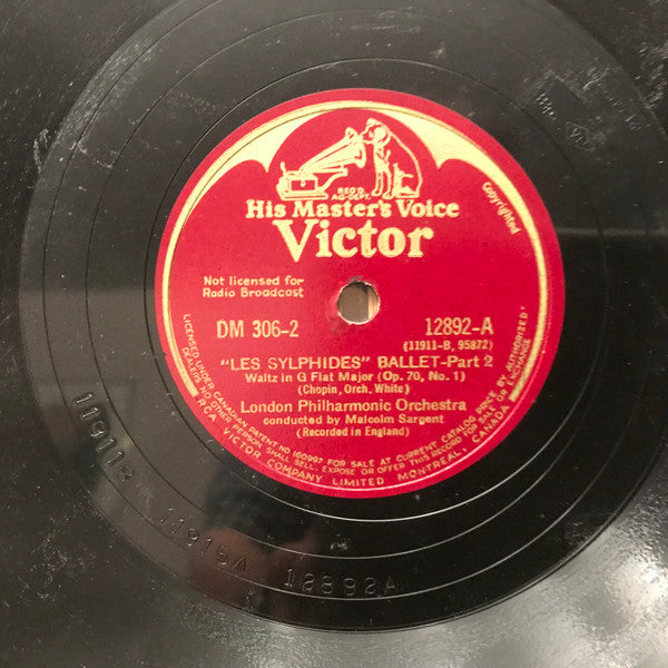 Frédéric Chopin - London Philharmonic Orchestra Conducted By Sir Malcolm Sargent : "Les Sylphides" Ballet (3xShellac, 12", Album)