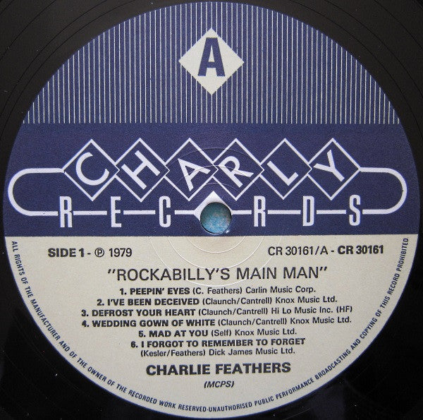 Charlie Feathers : Rockabilly's Main Man (LP, Comp, RE)