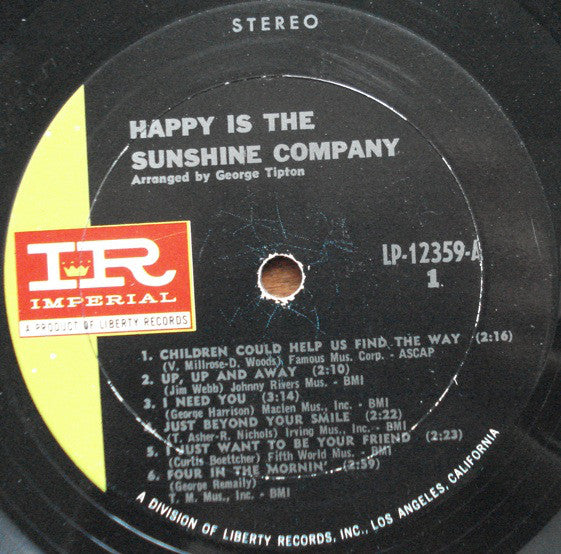 The Sunshine Company : Happy Is (LP, Album, Res)