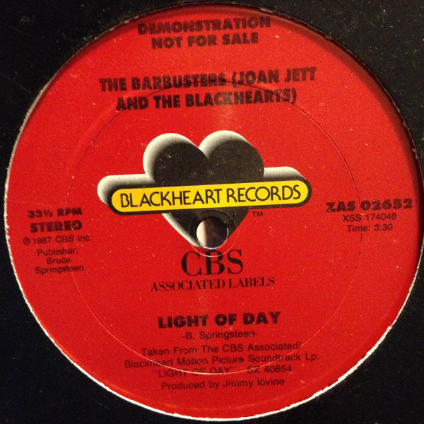 The Barbusters / Joan Jett And The Blackhearts* : Light Of Day (12", Promo)