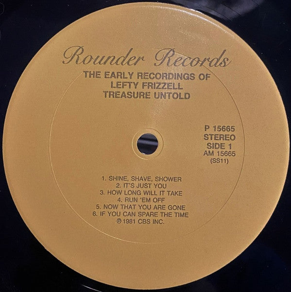 Lefty Frizzell : Treasures Untold: The Early Recordings Of Lefty Frizzell (LP, Comp)