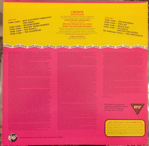Various : The Best Of Louie, Louie (LP, Comp)