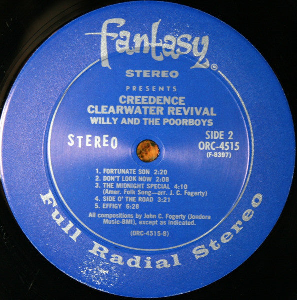 Creedence Clearwater Revival : Willy And The Poor Boys (LP, Album, RE)
