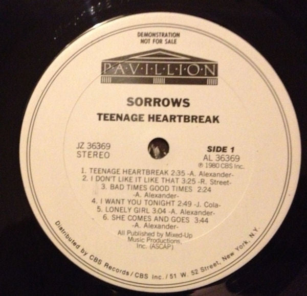 Sorrows : Teenage Heartbreak (LP, Album, Promo)