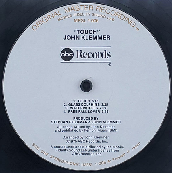 John Klemmer : Touch (LP, Album, Ltd, RE, RM)