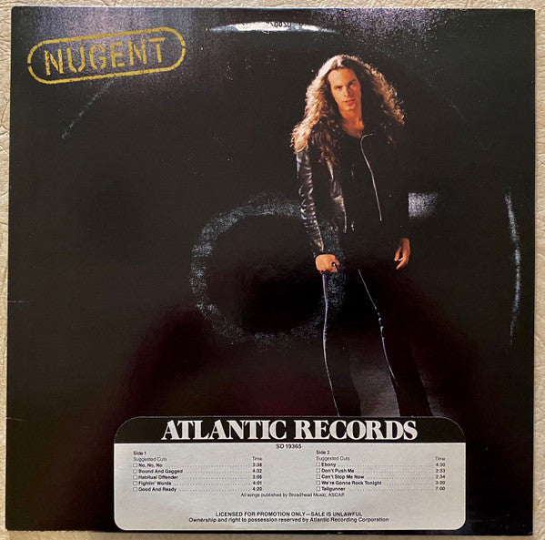Ted Nugent : Nugent (LP, Album, Promo)