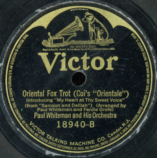 Paul Whiteman And His Orchestra : Three O'Clock In The Morning / Oriental Fox Trot (Shellac, 10")