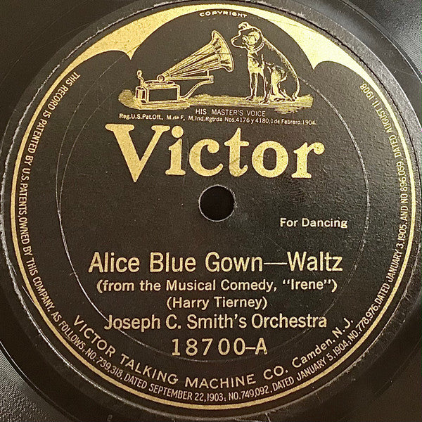Joseph C. Smith's Orchestra : Alice Blue Gown / Tripoli (Shellac, 10")