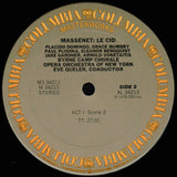 Jules Massenet - Placido Domingo, Grace Bumbry, Paul Plishka, The Opera Orchestra Of New York, Eve Queler, Byrne Camp Chorale : Le Cid (3xLP, Album + Box, Album)