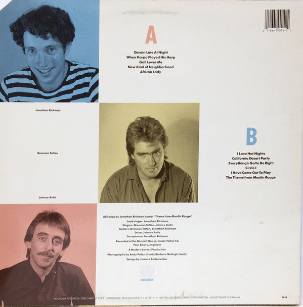 Jonathan Richman & The Modern Lovers : Modern Lovers 88 (LP, Album)