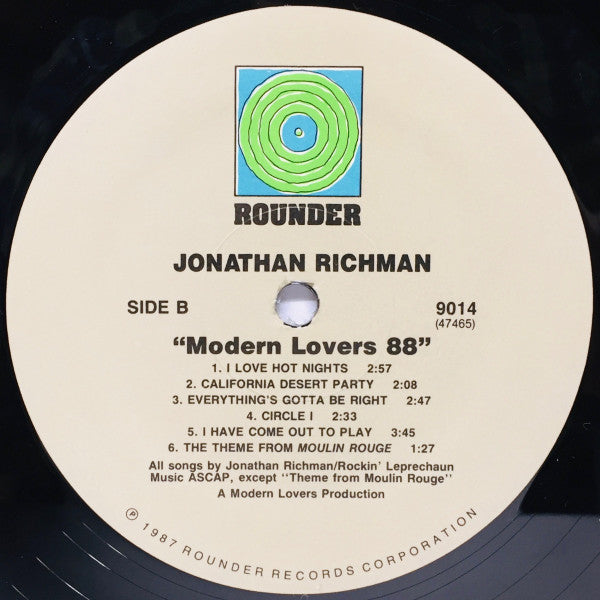 Jonathan Richman & The Modern Lovers : Modern Lovers 88 (LP, Album)