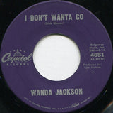 Wanda Jackson : A Little Bitty Tear / I Don't Wanta Go (7")