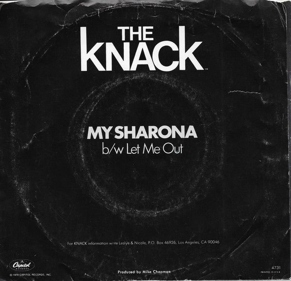 The Knack (3) : My Sharona (7", Single, Swi)