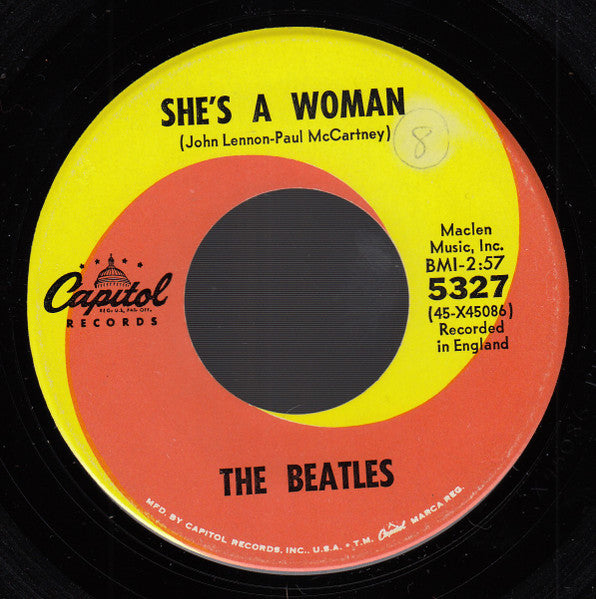 The Beatles : I Feel Fine / She's A Woman (7", Single)