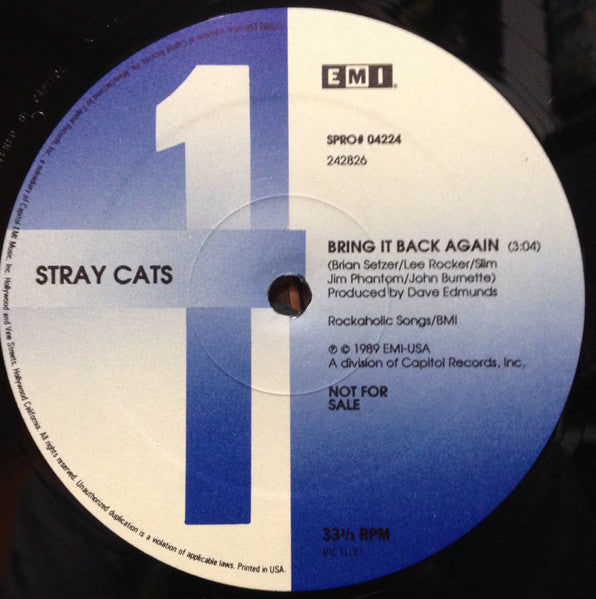 Stray Cats : Bring It Back Again (12", Single, Promo)