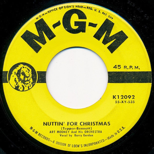 Art Mooney And His Orchestra* : Nuttin' For Christmas (7")