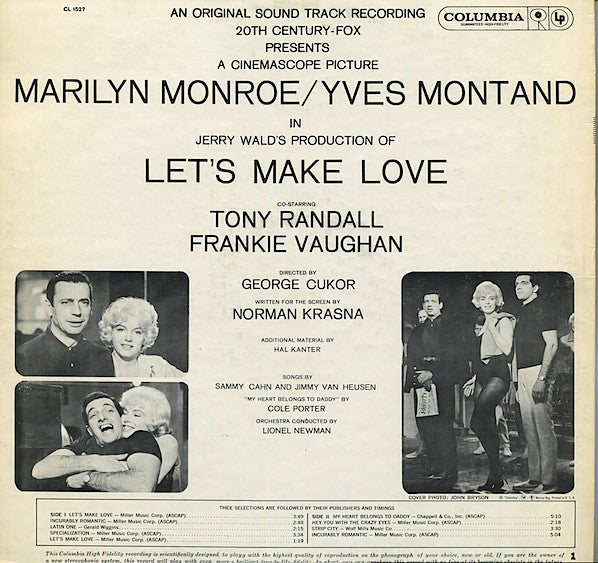 Marilyn Monroe / Yves Montand, Frankie Vaughan : Let's Make Love (LP, Mono)