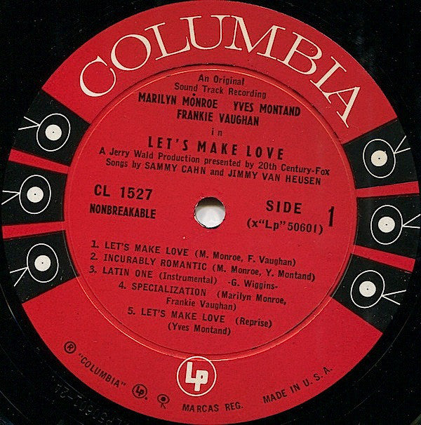 Marilyn Monroe / Yves Montand, Frankie Vaughan : Let's Make Love (LP, Mono)