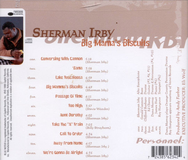 Sherman Irby : Big Mama's Biscuits (CD, Album)