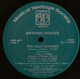 Antonio Vivaldi, Frédéric Lodéon, Orchestre De Chambre Jean-François Paillard, Jean-François Paillard : Five Cello Concerti (LP, Album)