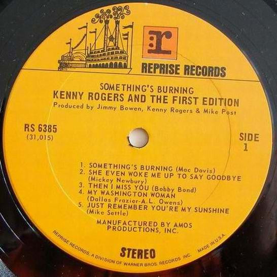 Kenny Rogers & The First Edition : Something's Burning (LP, Album, RE, Ter)