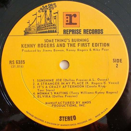 Kenny Rogers & The First Edition : Something's Burning (LP, Album, RE, Ter)