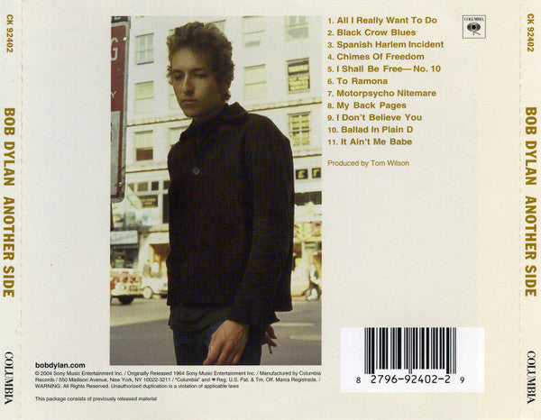 Bob Dylan : Another Side Of Bob Dylan (CD, Album, RE, RM)