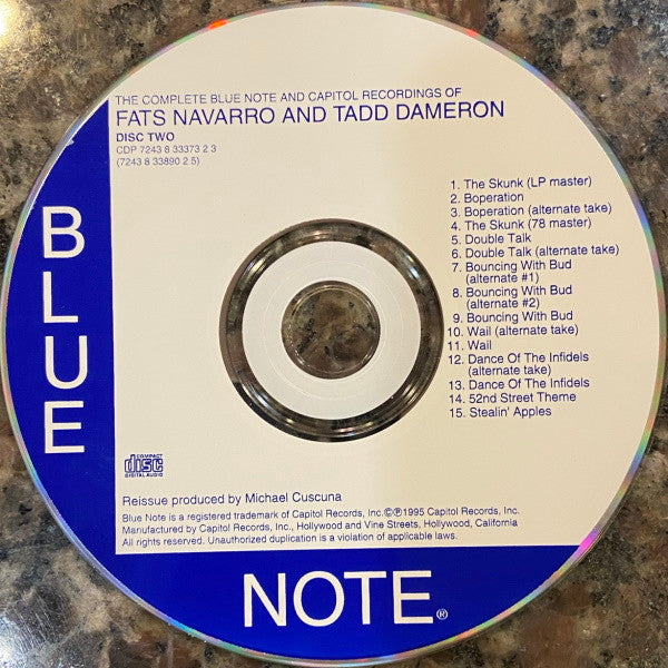 Fats Navarro And Tadd Dameron : The Complete Blue Note And Capitol Recordings Of Fats Navarro And Tadd Dameron (2xCD, Comp)