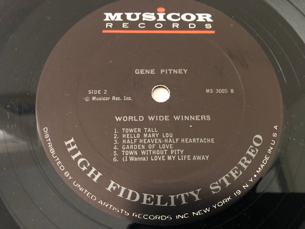 Gene Pitney : Sings World-Wide Winners (LP, Album)