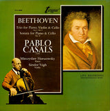 Ludwig Van Beethoven - Pablo Casals : Trio For Piano, Violin & Cello; Sonata For Piano & Cello (LP, RE)