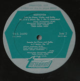 Ludwig Van Beethoven - Pablo Casals : Trio For Piano, Violin & Cello; Sonata For Piano & Cello (LP, RE)